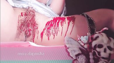 ⚫️极品F奶，重口小骚妹【恩宝】蜡烛封逼，滴满逼毛，内衣塞逼道具紫薇(40V) (2)