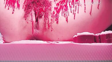 ⚫️极品F奶，重口小骚妹【恩宝】蜡烛封逼，滴满逼毛，内衣塞逼道具紫薇(40V) (1)